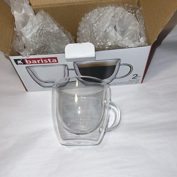 NIB BARISTA BOROSILICATE ESPRESSO CUPS - Picture 5 of 8